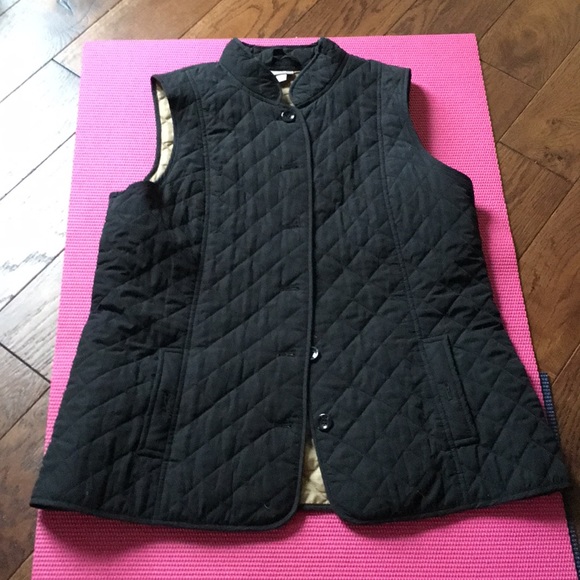 J. Jill Jackets & Blazers - j.jill quilted black button up vest ladies’ L